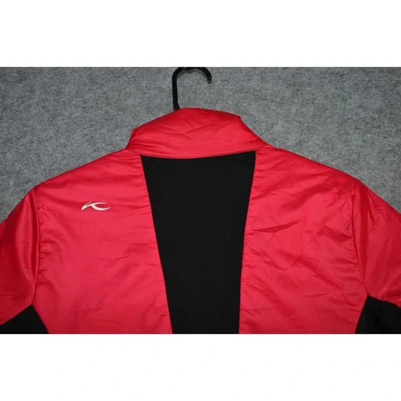 KJUS Ski Jacket Women's 38 / M Red Pink Insulated Primaloft Puffer Snow Full Zip